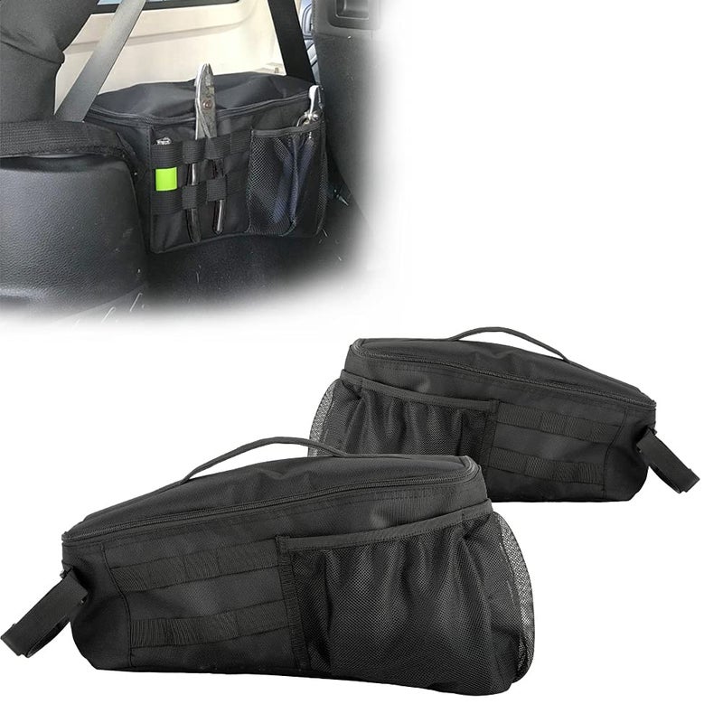 SUNPIE Compatible with 2007-2018 JKU 4 Doors Storage Bag Accessories Tools Bag Black Trunk Organizer(NOT for 2 Doors)-Pack of 2 - Image 1